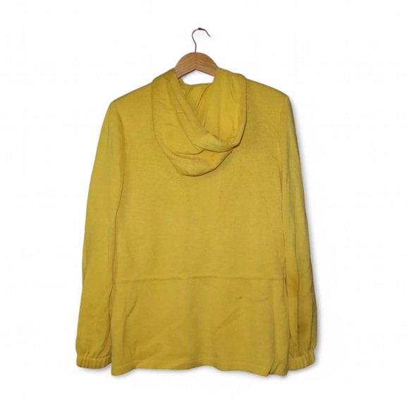 St. John Collection Women's Small Knit Wool Jacket Mustard Zip Lined Hood FLAWED - Picture 15 of 15